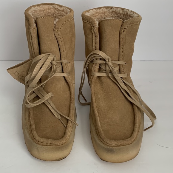 Clarks Shoes Clarks Womens Wallabee Cup High Boots Natural 85